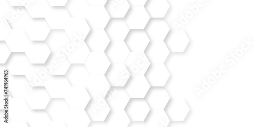 Fototapeta Naklejka Na Ścianę i Meble -  	
Abstract background with hexagon, modern abstract vector polygonal pattern. Futuristic abstract honeycomb technology white background. Luxury white hexagon pattern.