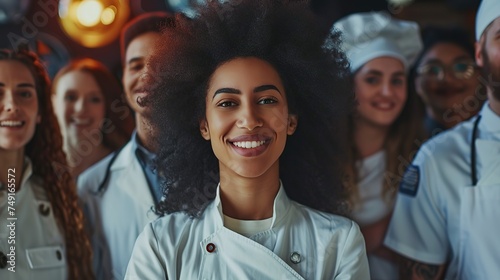 Multiple Screen Edit: Diverse Group of Professional People Smiling. Business People, Entrepreneur, Worker, Engineers, Female Astronaut, Artist, Chef, CEO, IT Specialist. Happy Workers of the World.