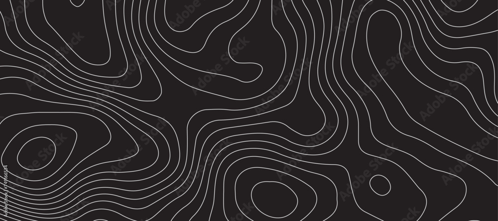 Abstract background with topographic contour map with geographic line map .black wave paper curved reliefs abstract background .vector illustration of topographic line contour map design. Abstract background with topographic contour map with geographic line map .black wave paper curved reliefs abstract background .vector illustration of topographic line contour map design.