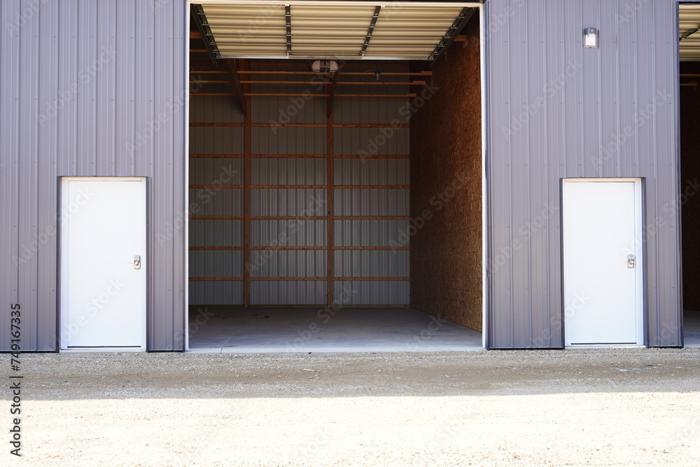 Inside of an empty storage unit. Inside of an empty storage unit.