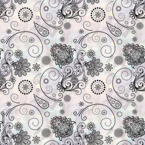 Foto Picture of a seamless pattern with curved lines.