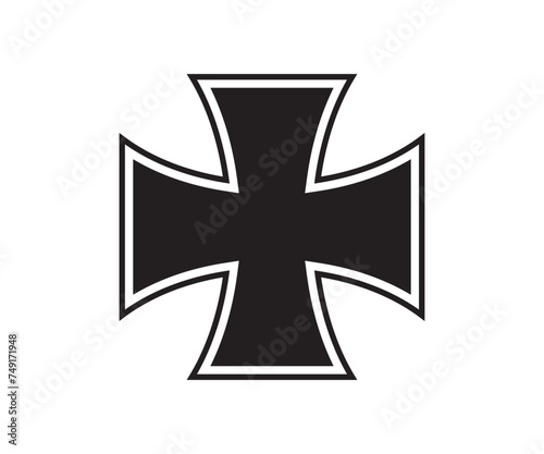 Iron Cross. Cut files for Cricut. Clip Art Silhouette
