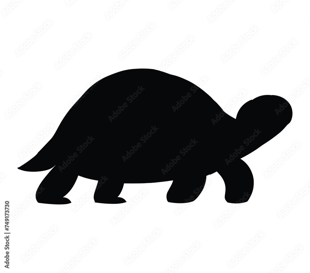 African Helmeted Turtle vector illustration on white background. African Helmeted Turtle vector illustration on white background.