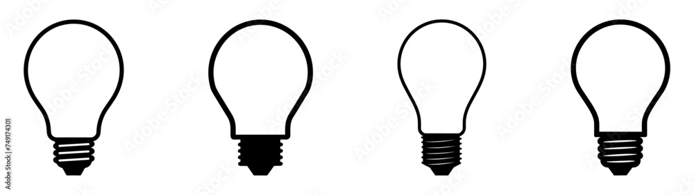 Light Bulb icon set, Idea icon symbol EPS 10 vector Light Bulb icon set, Idea icon symbol EPS 10 vector