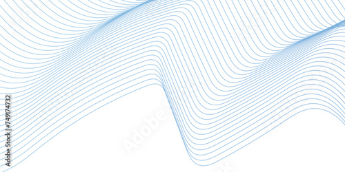 Vector wavy symbol of blue carve Abstract blend wave lines and technology background. soundwave futuristic line abstract stripe design. digital mesh abstract, vector blurred soft blend.