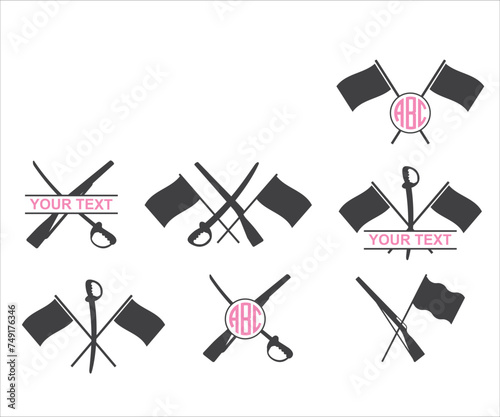 Color Guard, Marching Band split Monogram, Color Guard Monogram, color guard rifle, Color Guard Flags, saber for color guard