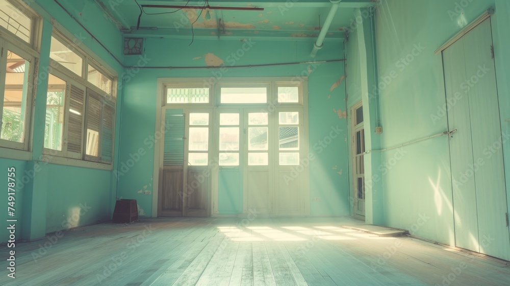 old empty room light window old house, tone pastel old empty room light window old house, tone pastel