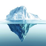 Iceberg with above and underwater view