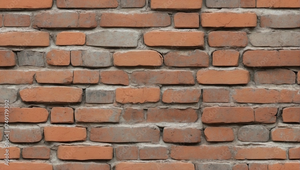 Obraz premium Vintage Brick Wall Seamless Texture. AI Generated 