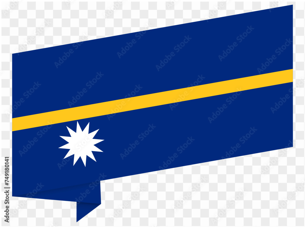 Nauru flag wave isolated on png or transparent background vector illustration. Nauru flag wave isolated on png or transparent background vector illustration.