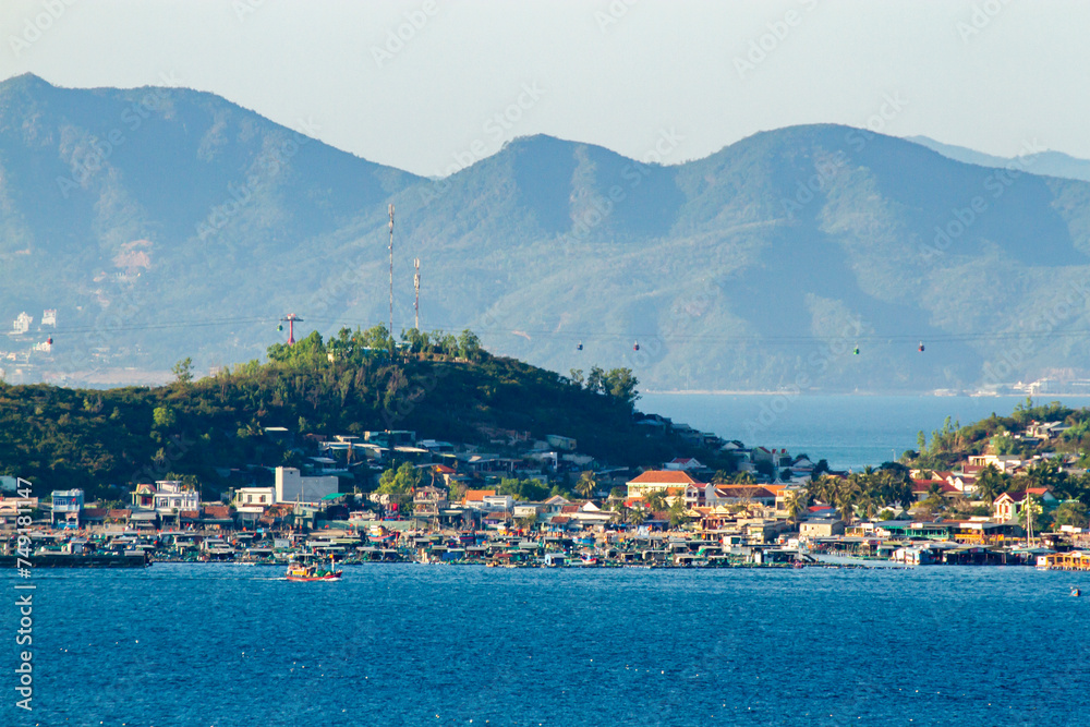 A Small Fishing Village In Nha Trang City, Vietnam. Nha Trang City Is A Coastal City In Khanh Hoa Province Where Is One Of The Most Important Tourist Hubs Of Vietnam.
