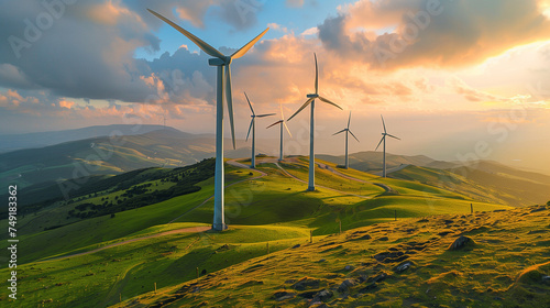 Solar panels&drone view,Wind power generation, offshore power generation GX、ソーラーパネル、ドローン、再生エネルギー