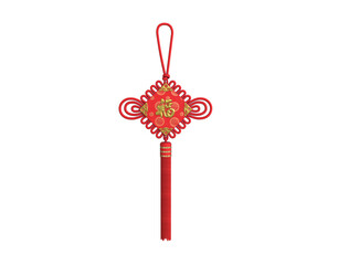 Traditional chinese new year decoration knots or Chinese knot with oriental ancient style.