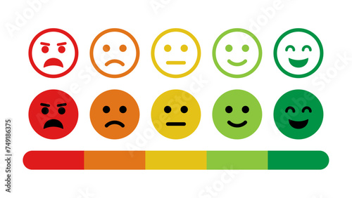Feedback User Experience Level of Satisfaction Form Rating Emoji.