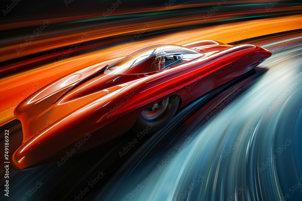 Capturing the dynamic interplay of aerodynamics and speed, an object moves so fast it blurs the lines of reality