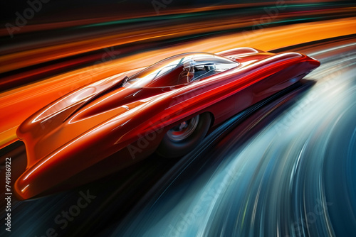 Capturing the dynamic interplay of aerodynamics and speed, an object moves so fast it blurs the lines of reality © pprothien