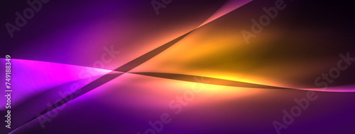 Neon light glowing waves and lines background set for wallpaper, business card, cover, poster, banner, brochure, header, website