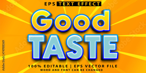 Vector good taste editable text style effect