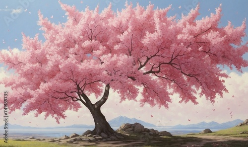 Cherry tree with spring