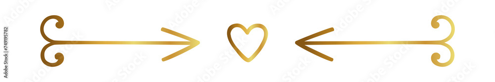 golden frame isolated on transparent background