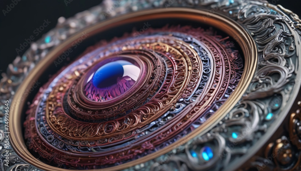 Artistic rendition of Sauron's crystalline eye, generative AI