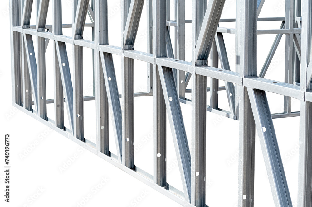 Obraz premium Steel Frames of A Building Under Construction