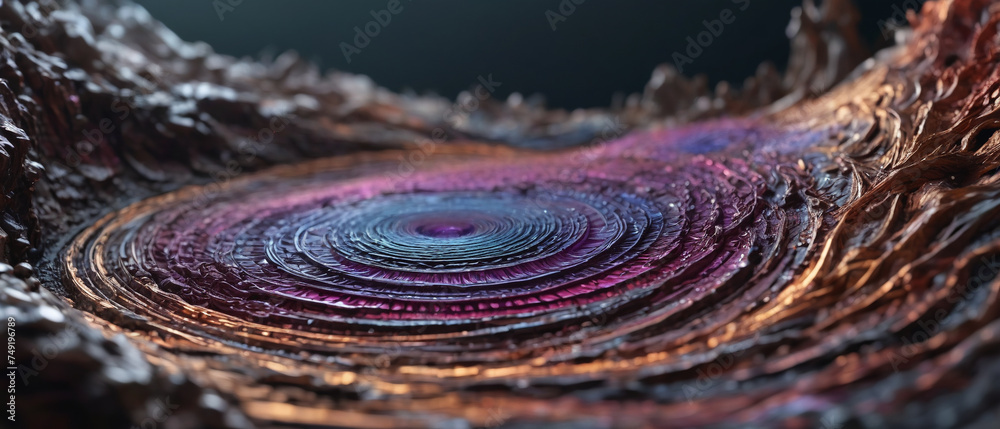 Undulating extraterrestrial shapes in purple colors. Sci-fi and fantasy. Art. Generative AI.
Undulating extraterrestrial shapes in purple colors. Sci-fi and fantasy. Art. Generative AI.