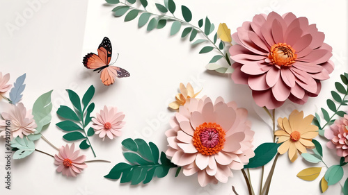  Floral-themed letter paper  postcards  generative AI