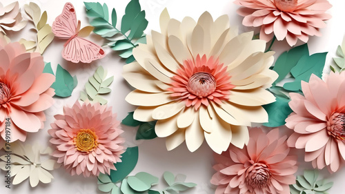  Floral-themed letter paper  postcards  generative AI