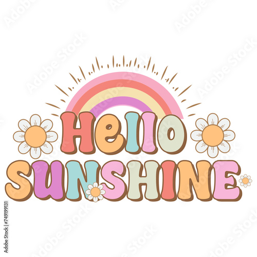 Retro Summer Quotes Design, Summer Quotes Groovy SVG Design, Quotes About Summer, Sunshine, Summer 2024