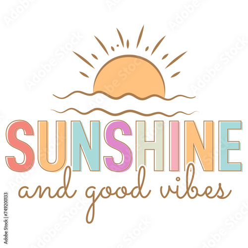 Retro Summer Quotes Design, Summer Quotes Groovy SVG Design, Quotes About Summer, Sunshine, Summer 2024
