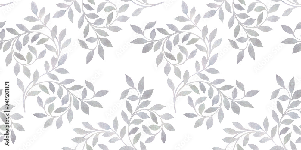 watercolor flowers on white background, seamless botanical pattern watercolor flowers on white background, seamless botanical pattern