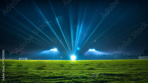 Enigmatic Night Field Illuminated by Ethereal Light