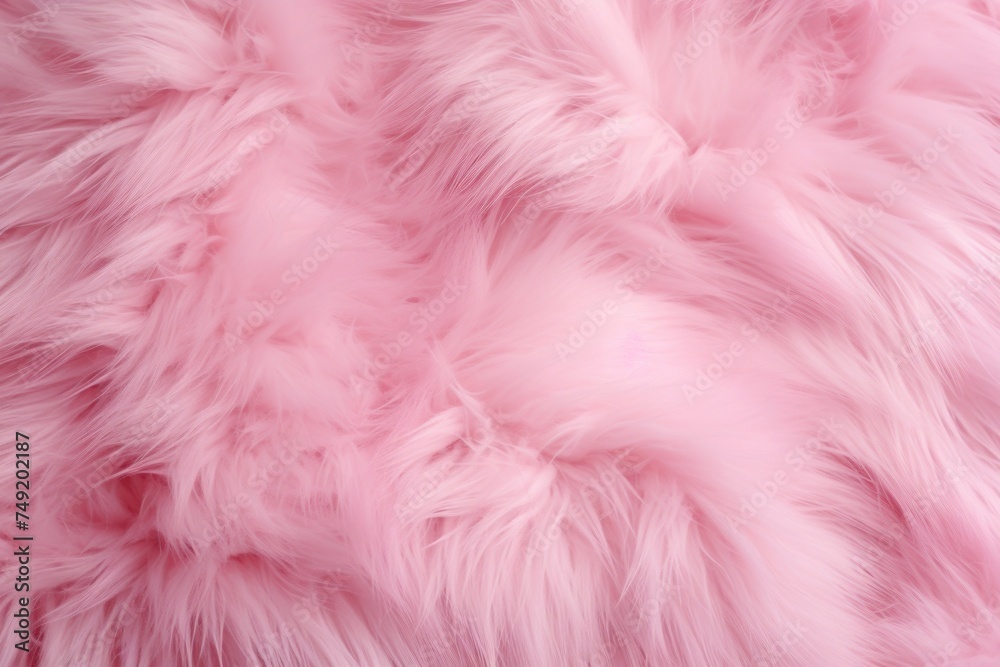 Pink Shaggy Artificial Fur