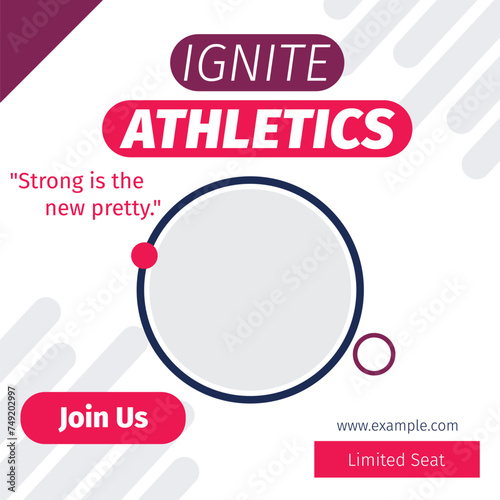 Gym Yoga Athlete Social Media Instagram Post Template 