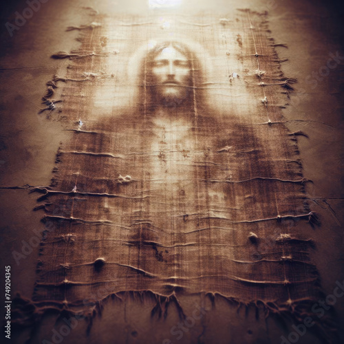 Representation of the Turin cloth, for Easter