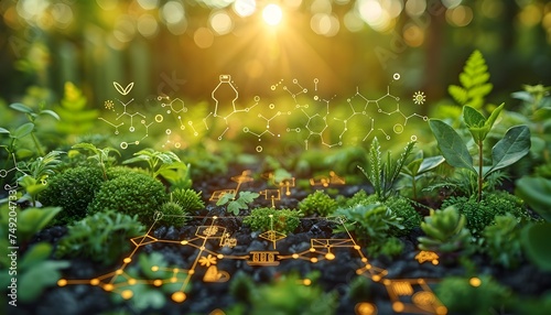 Biological Engineering and Sustainability Concepts with Green Plant Growth and Information Network
