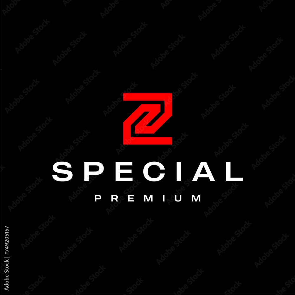 Obraz premium z letter logo hipster retro vintage vector icon lettermark sign