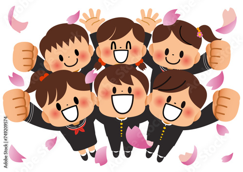 桜,卒業式,入学式,子供,友達,勉強,学校,卒業,中学生,幼稚園,保育園,春,入学,入園,入園式,卒園,卒園式,さくら,中学校,小学校,仲間,人物,応援,頑張る,元気,笑顔,楽しい,子供達,男の子,女の子,園児,バンザイ,全身,かわいい,セット,可愛い,ともだち,おめでとう,誕生日,生徒,仲良し,4月,3月,嬉しい,なかよし,こども,友だち,塾,イラスト 