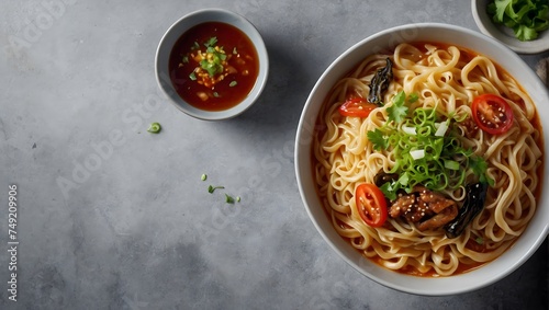 Top View of Delicious Noodles 