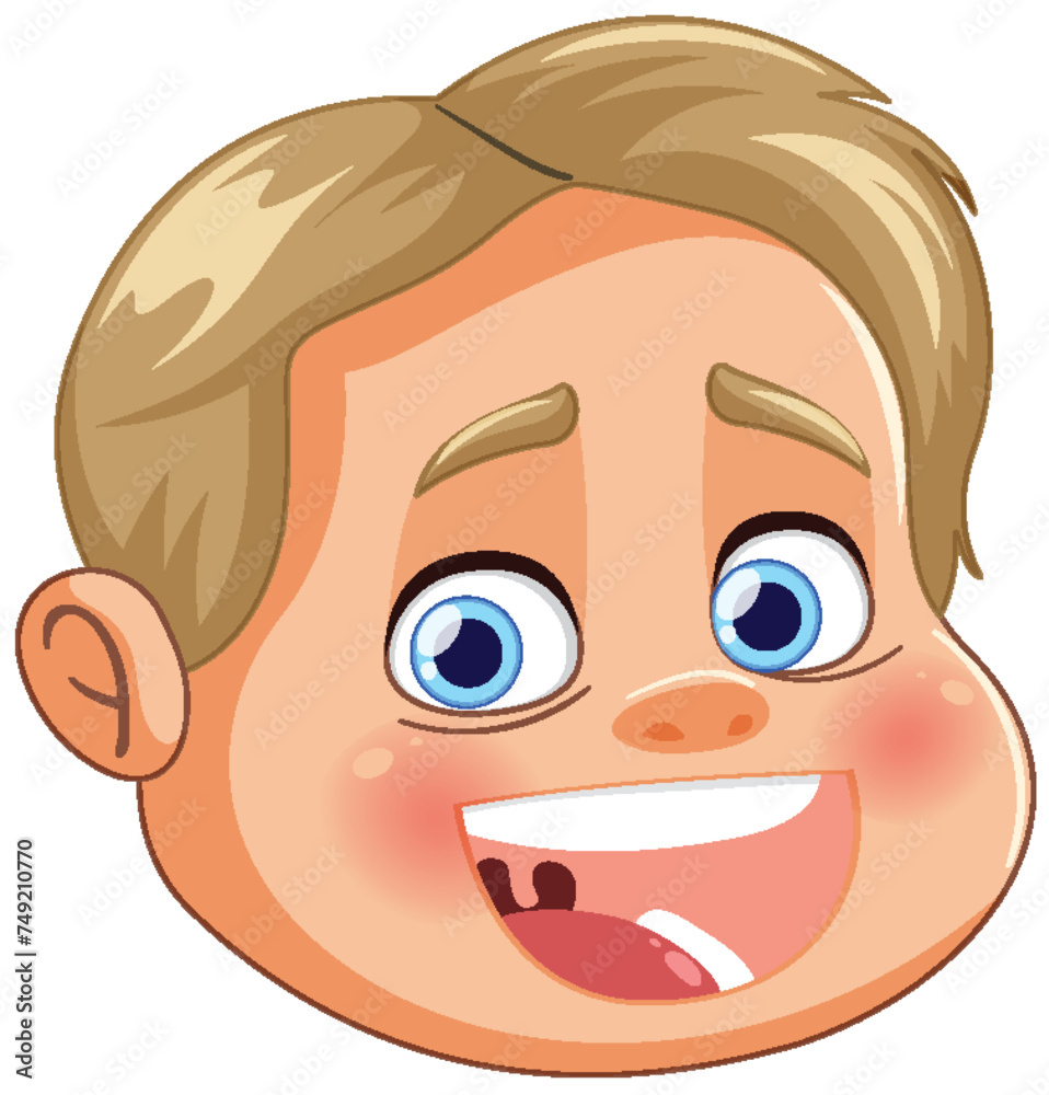 Vector illustration of a cheerful young boy Vector illustration of a cheerful young boy