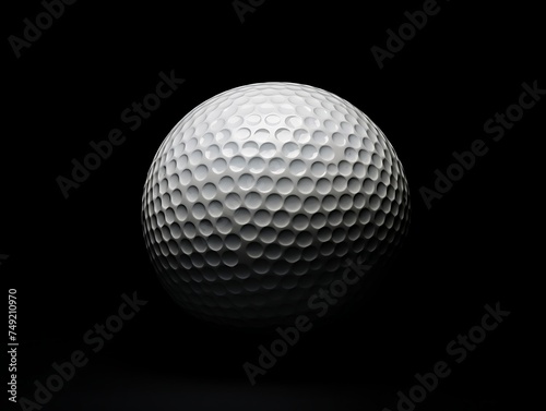 Golf ball on a black background