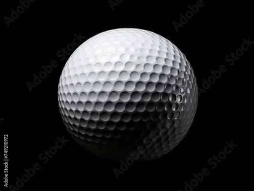 Golf ball on a black background