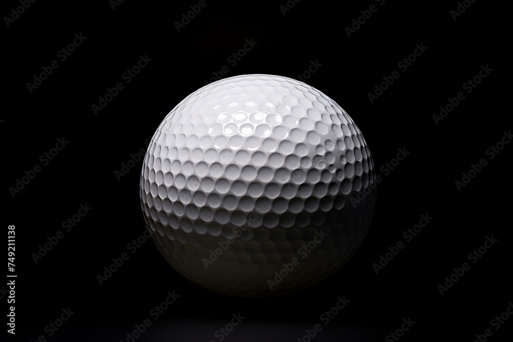 Golf ball isolated on black background. Golf ball on black background Golf ball isolated on black background. Golf ball on black background