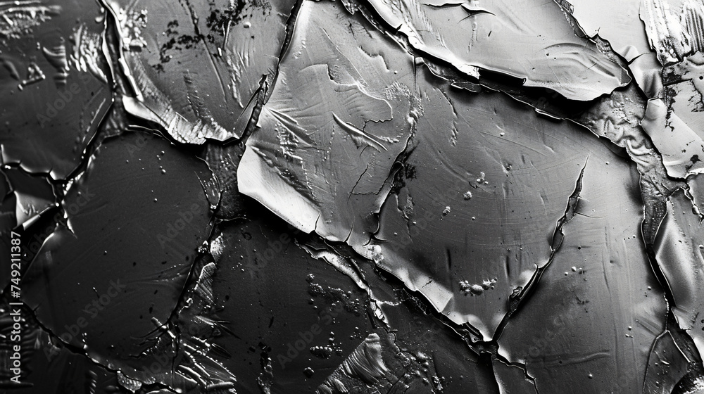 Metal texture with scratches and cracks. - obrazy, fototapety, plakaty 