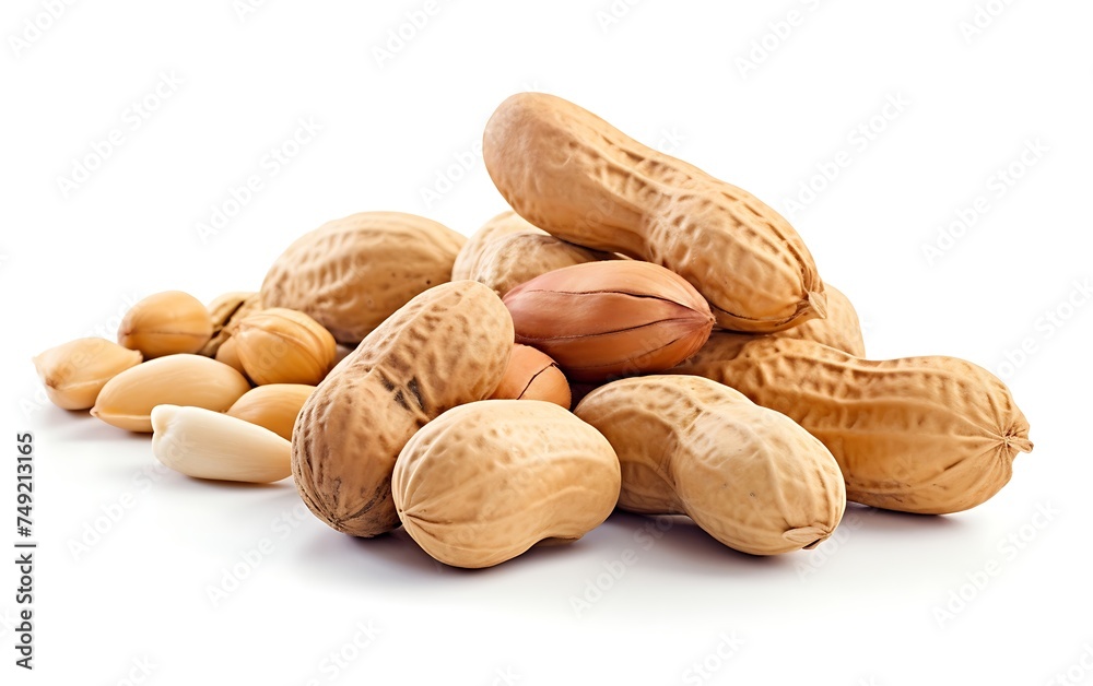 peanuts isolated on white background close up peanuts isolated on white background close up