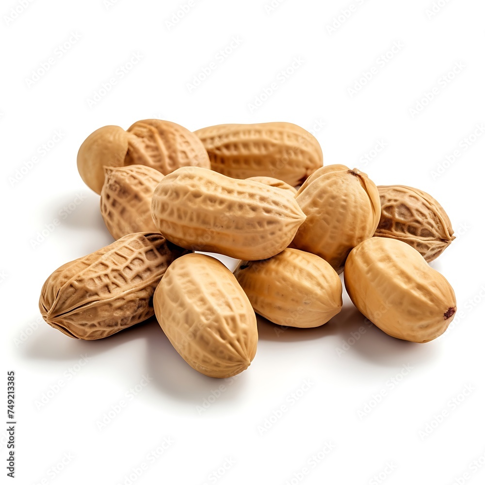 peanuts isolated on white background close up peanuts isolated on white background close up