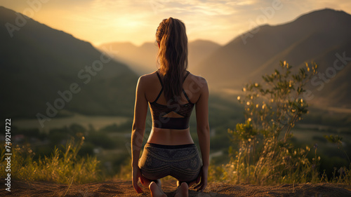 pretty young woman doing yoga in the nature  yoga time in the naturre  woman relaxing in the nature  pretty woman doing yoga exercise