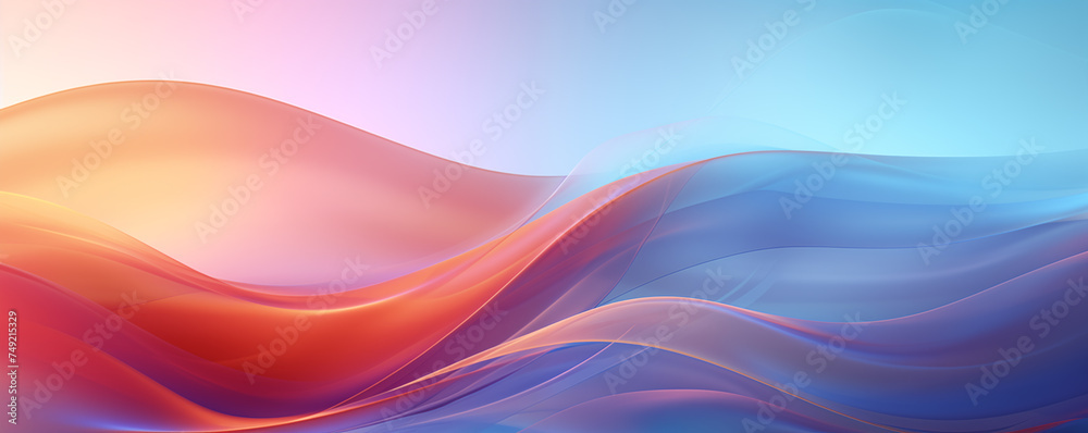 translucent waves abstract background banner