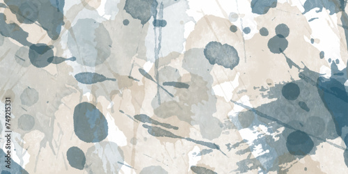 Paint stains seamless splatter pattern, spray blots Colorful background. Paint transparent stains vector seamless grunge background. Abstract hand painted backgrounds. Aquarelle colorful texture.